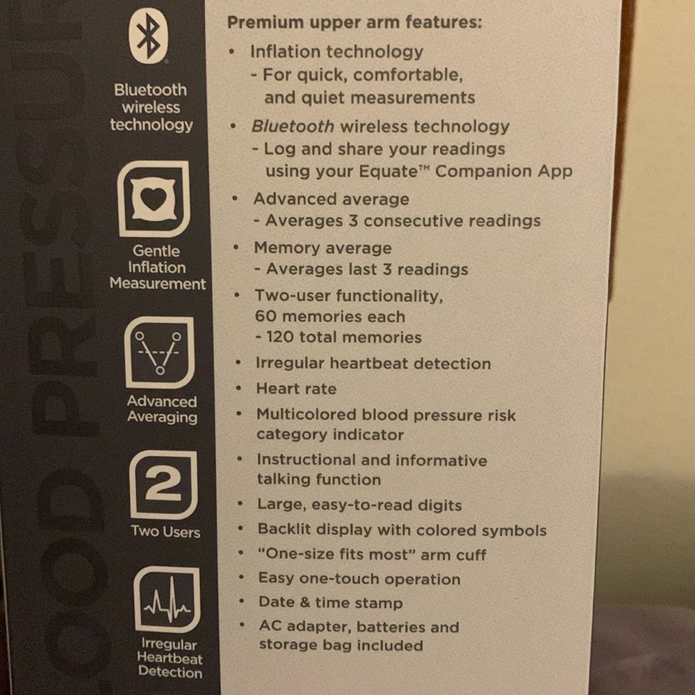 Black Blood Pressure Monitor 8000 Series - Picture 2 of 4